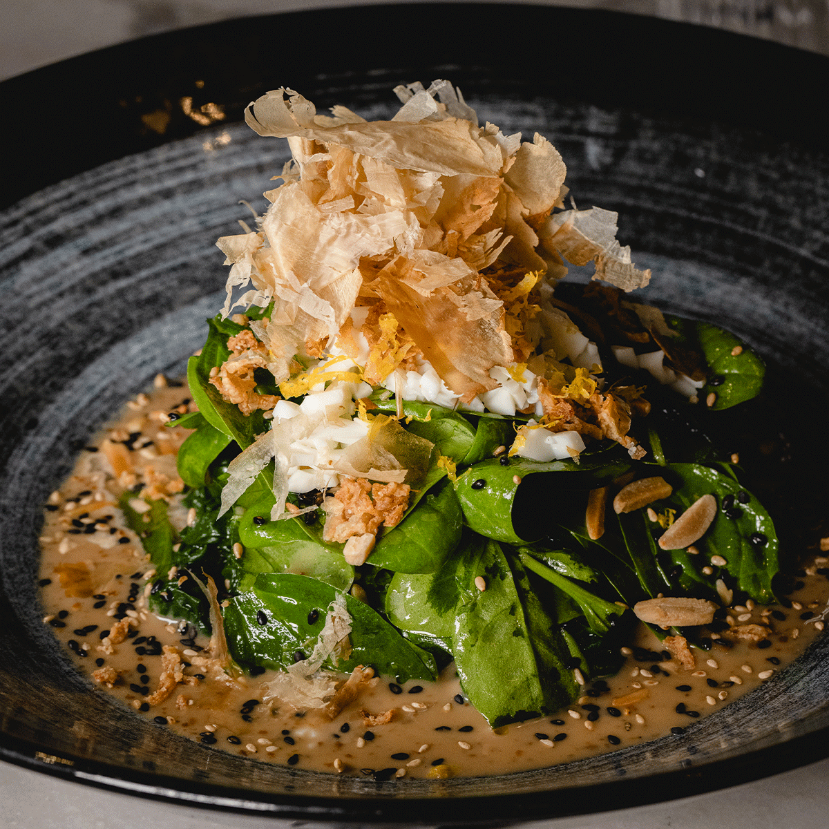 Goma Spinach Salad Beefbar Riyadh Menus