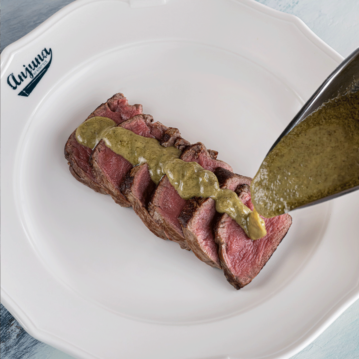 meat with beefbar sauce