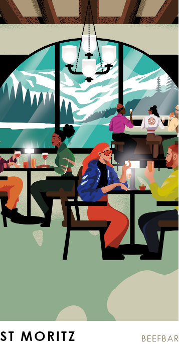 illustration beefbar saint moritz