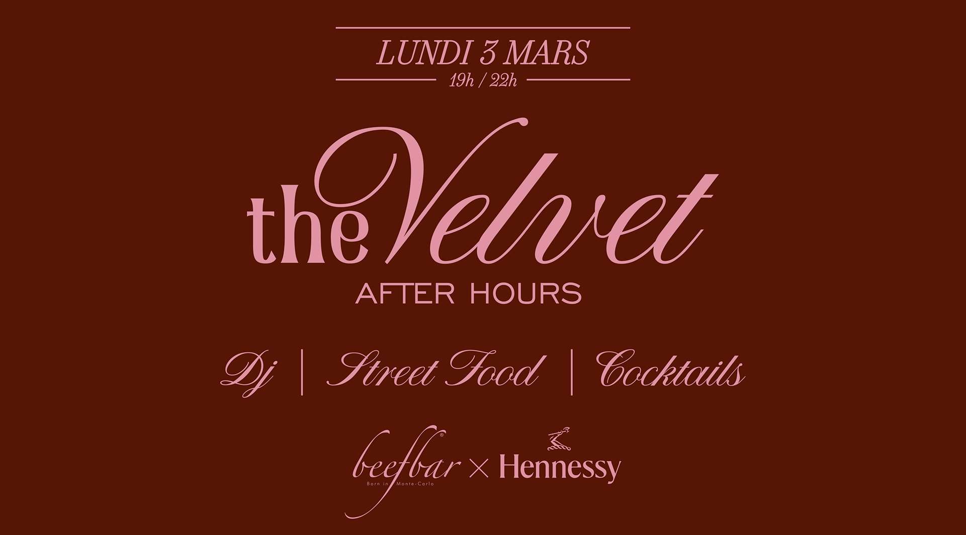 the velvet after hours beefbar hennessy restaurant paris