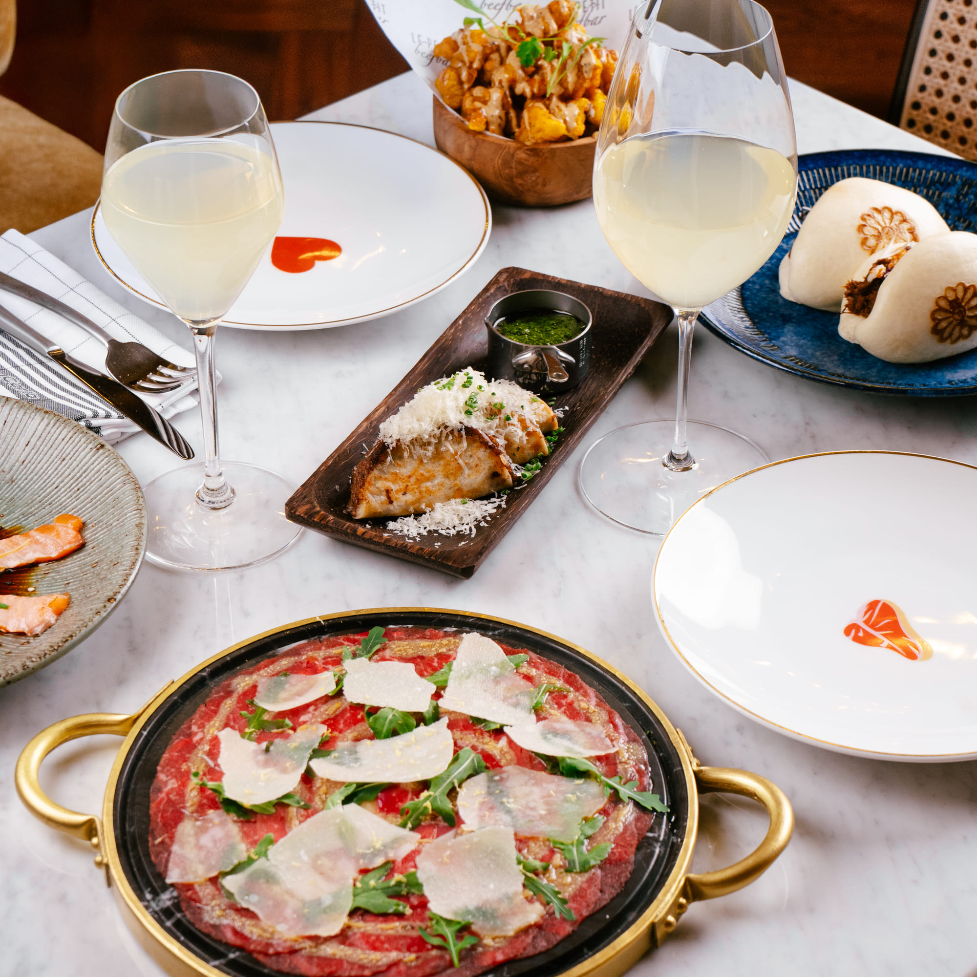 beef carpaccio and street food