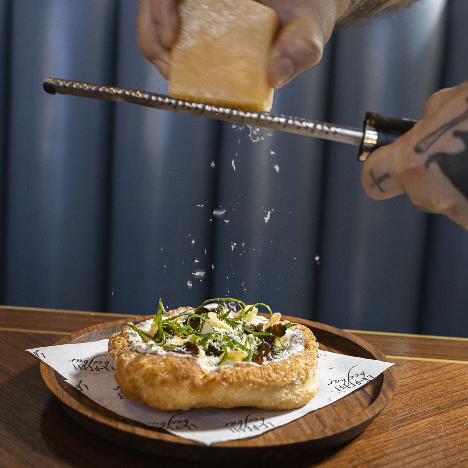 street food with cheese