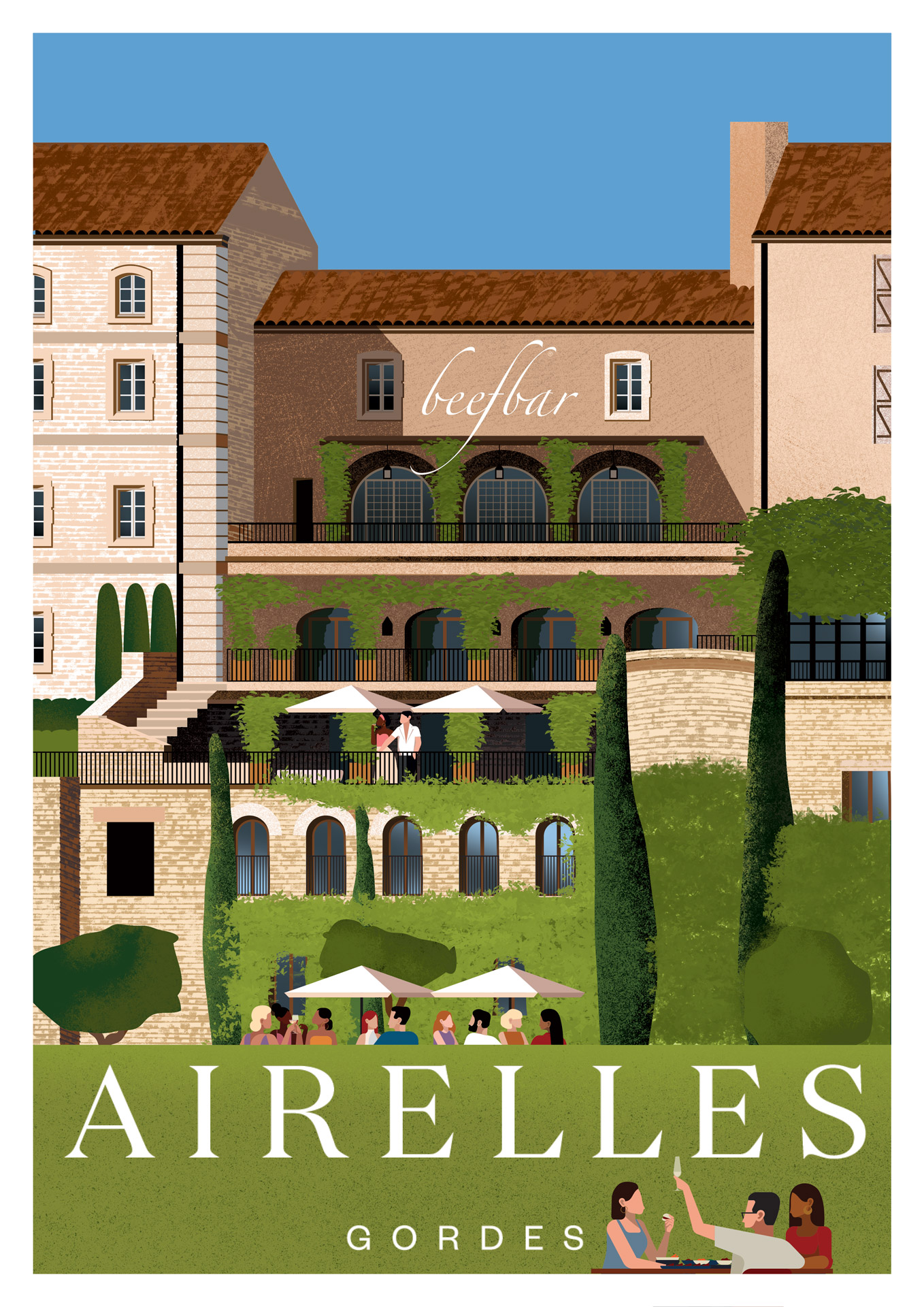 airelles gordes bastide france-sud beefbar restaurant hotel