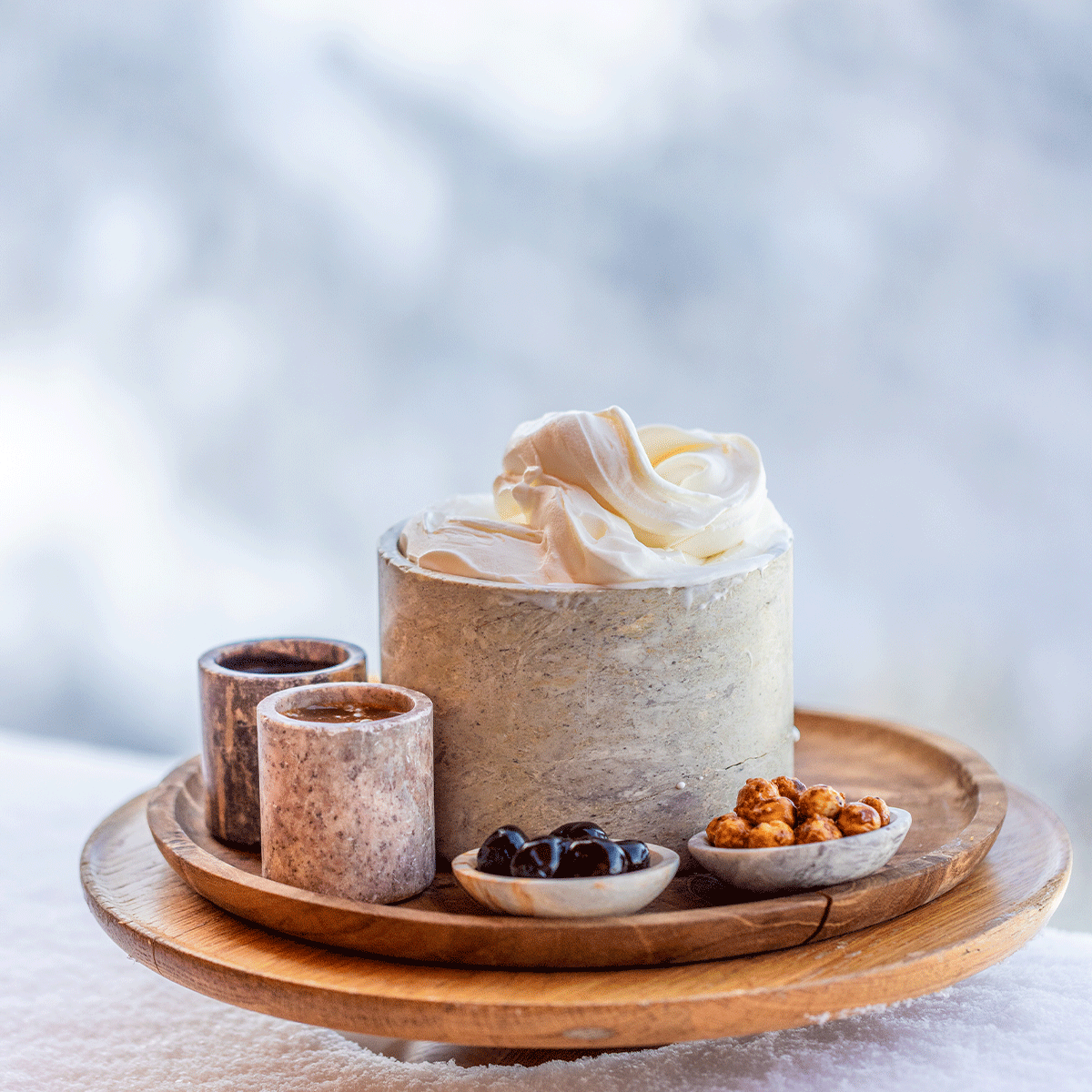 ice cream mantecato with toppings beefbar courchevel