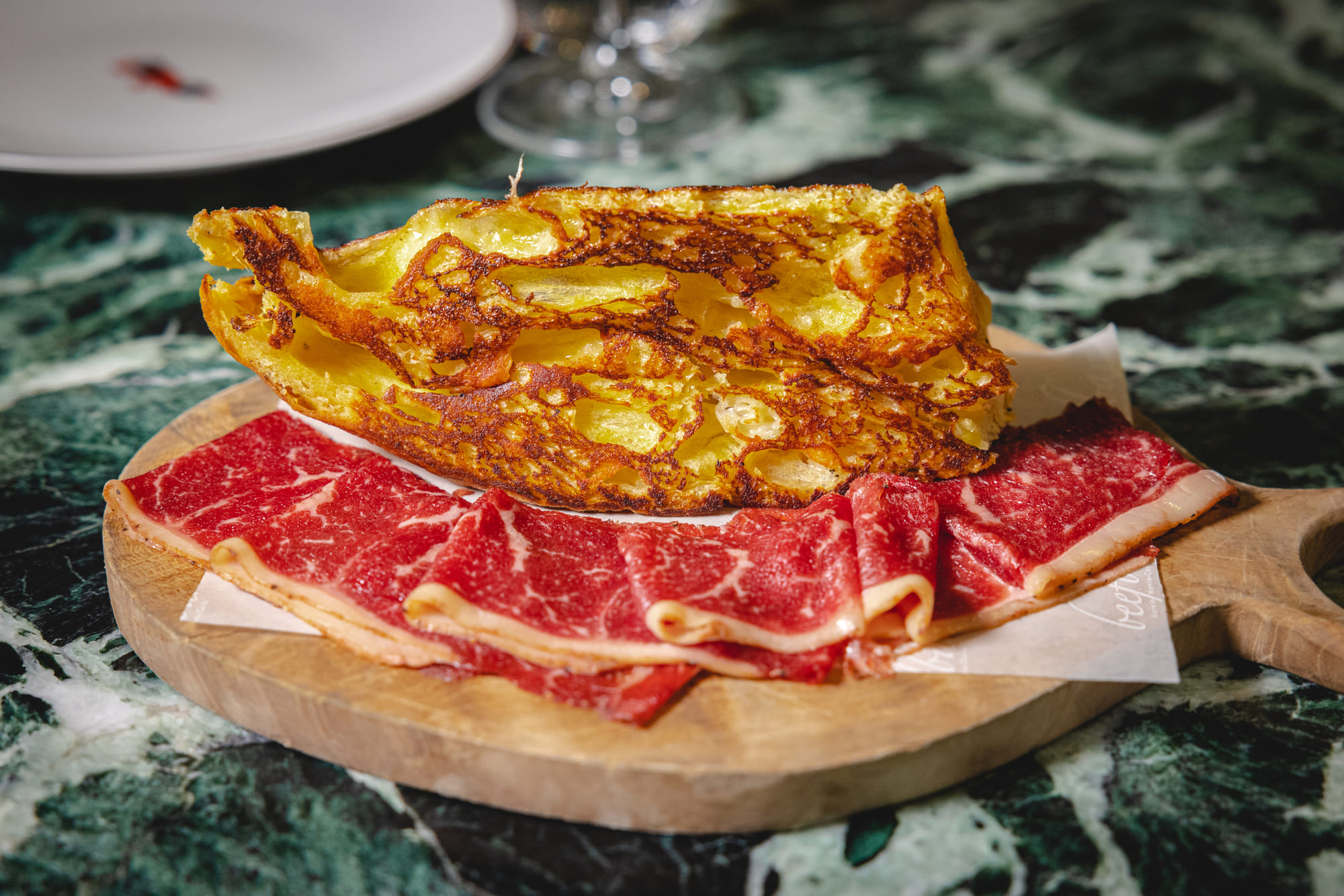 courchevel panetone with luxury ham