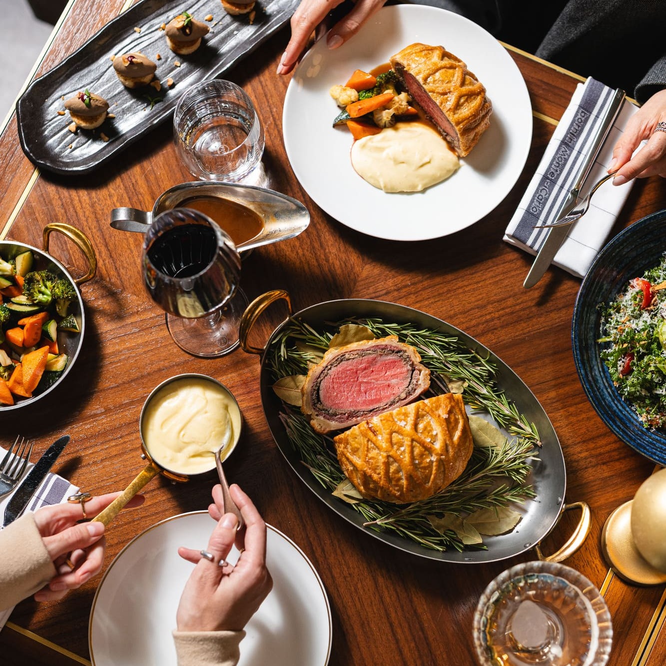 Beef Wellington festive menu